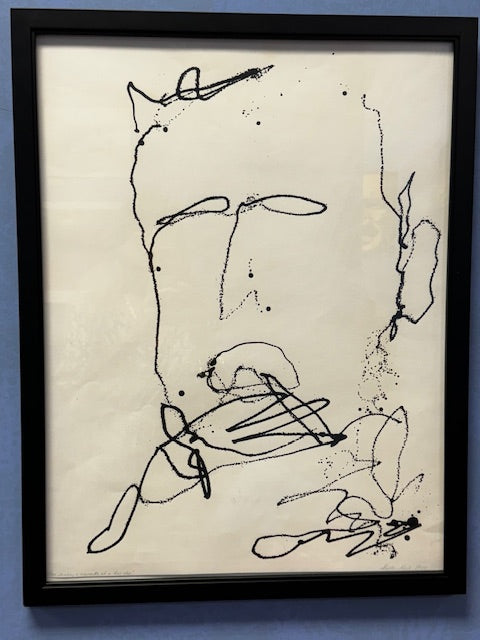 Malles Meje: Man Smoking A Cigarette At A Bus Stop - 1984 20 x 24