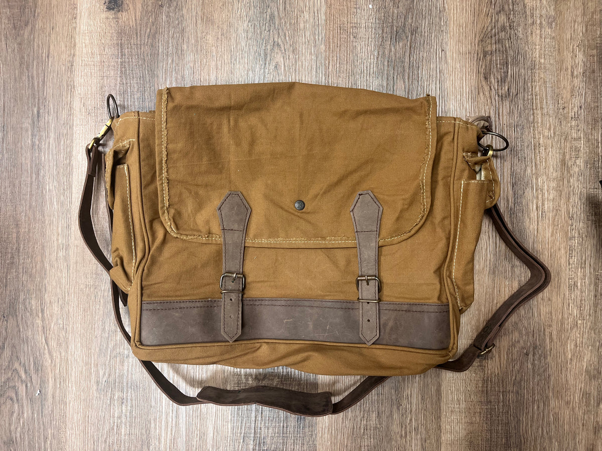 Messenger Bag: Recycled Military Tent
