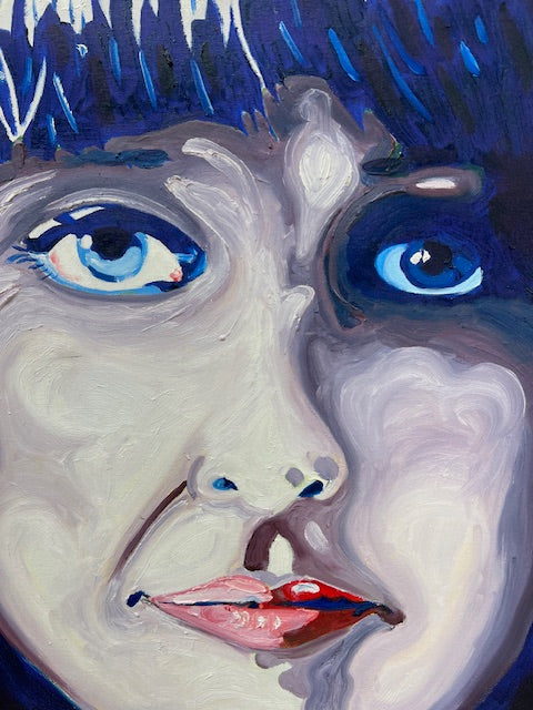 Art: Grace Slick Original Painting by Andy Tucker