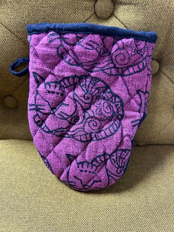 Oven Mitt (Small): Block Print