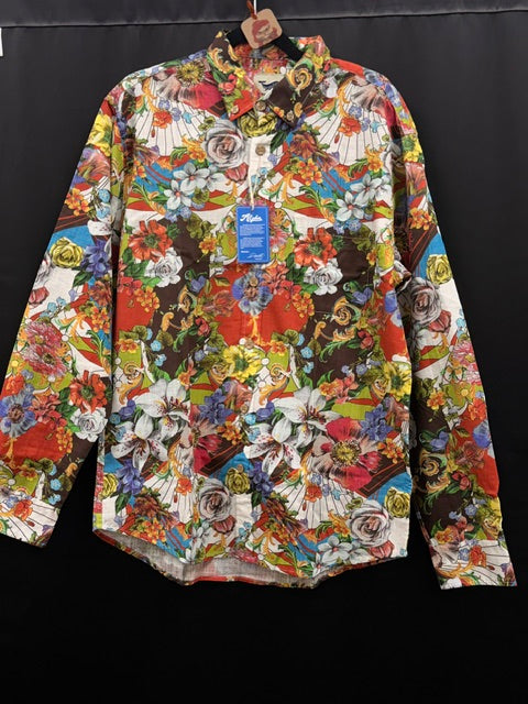 Button-Up Shirt: Men's Long Sleeve Shirt: (Various Designs)