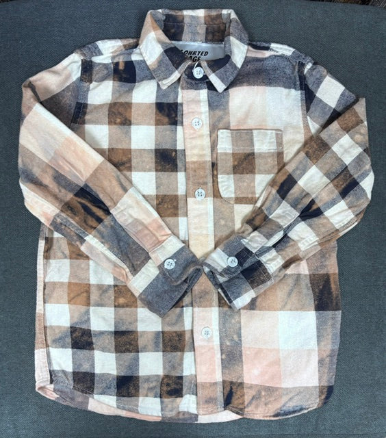 Flannels: Upcycled/Bleached Kids'
