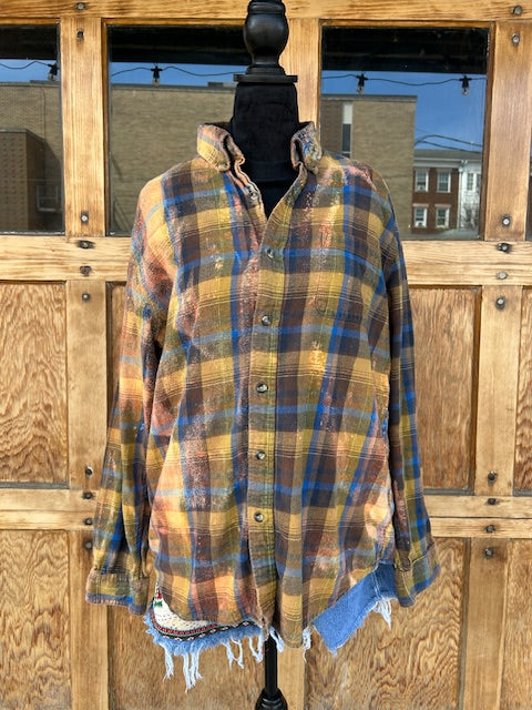 Flannels: Upcycled/Bleached