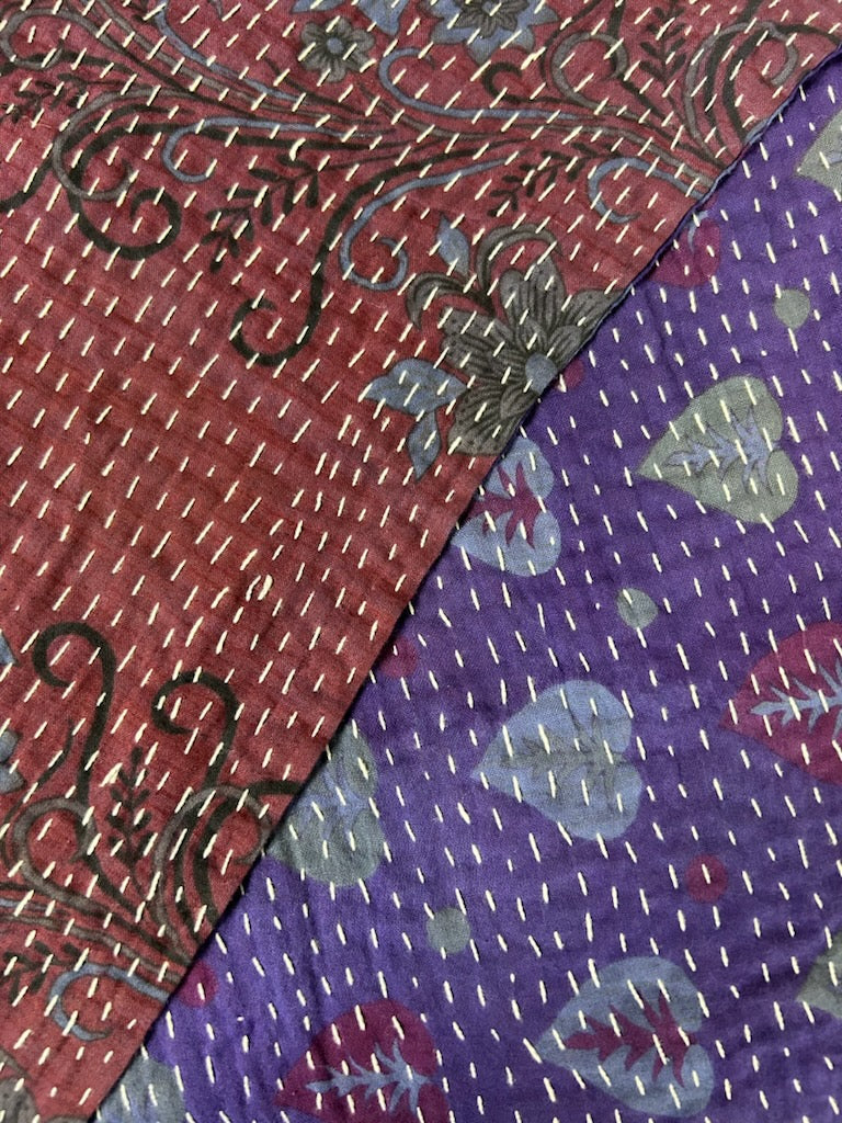 Scarf: Over-Dyed Kantha Stitch Scarves (Various Designs/Colors)