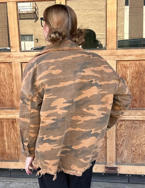 Jacket: Raw Edge Denim Camo