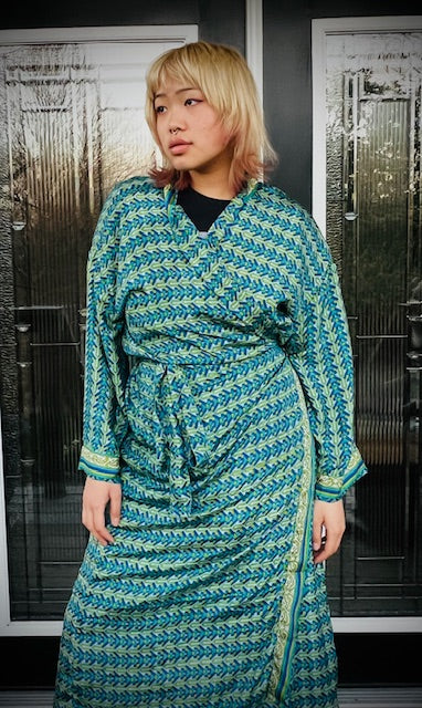 Robes: Upcycled Silk Long Kimono (Various Designs/Colors)