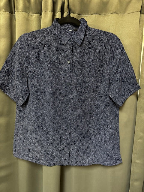 Blouse: Vintage Short Sleeve Button Up Shirts (Various Designs)