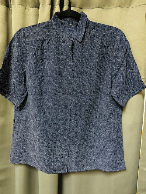 Blouse: Vintage Short Sleeve Button Up Shirts (Various Designs)