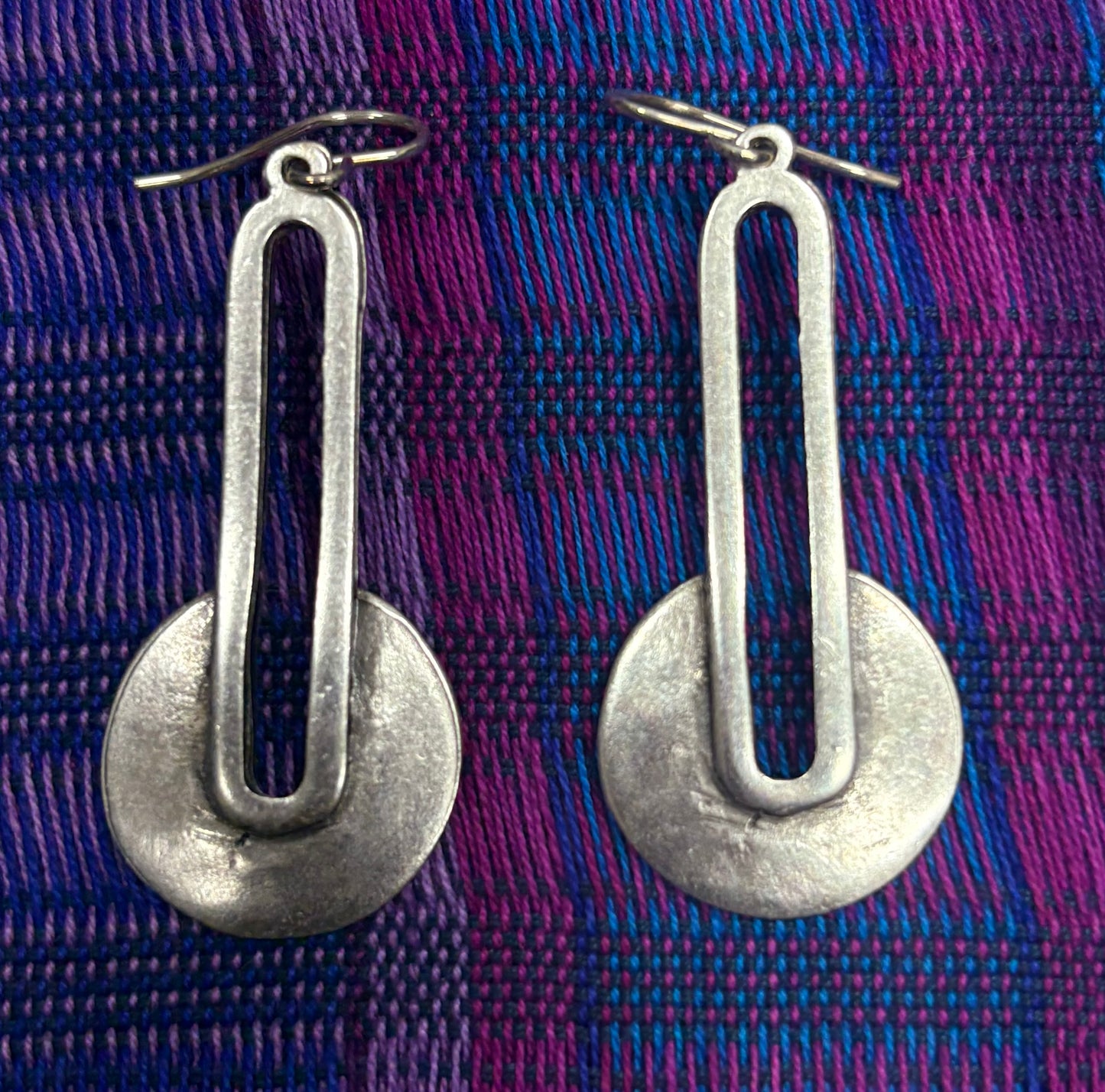 Earrings: Hammered Silver Drop (Three Designs)