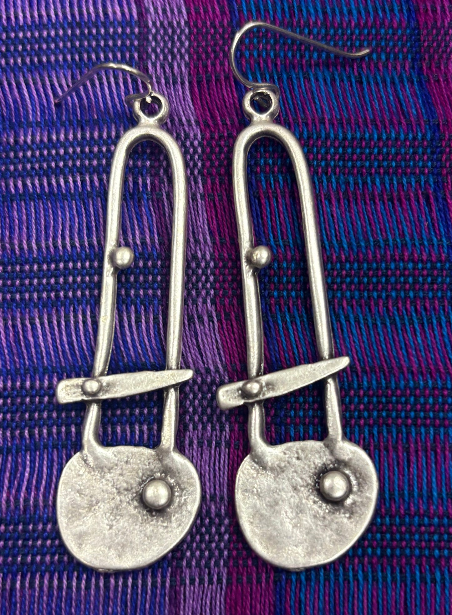 Earrings: Hammered Silver Drop (Three Designs)