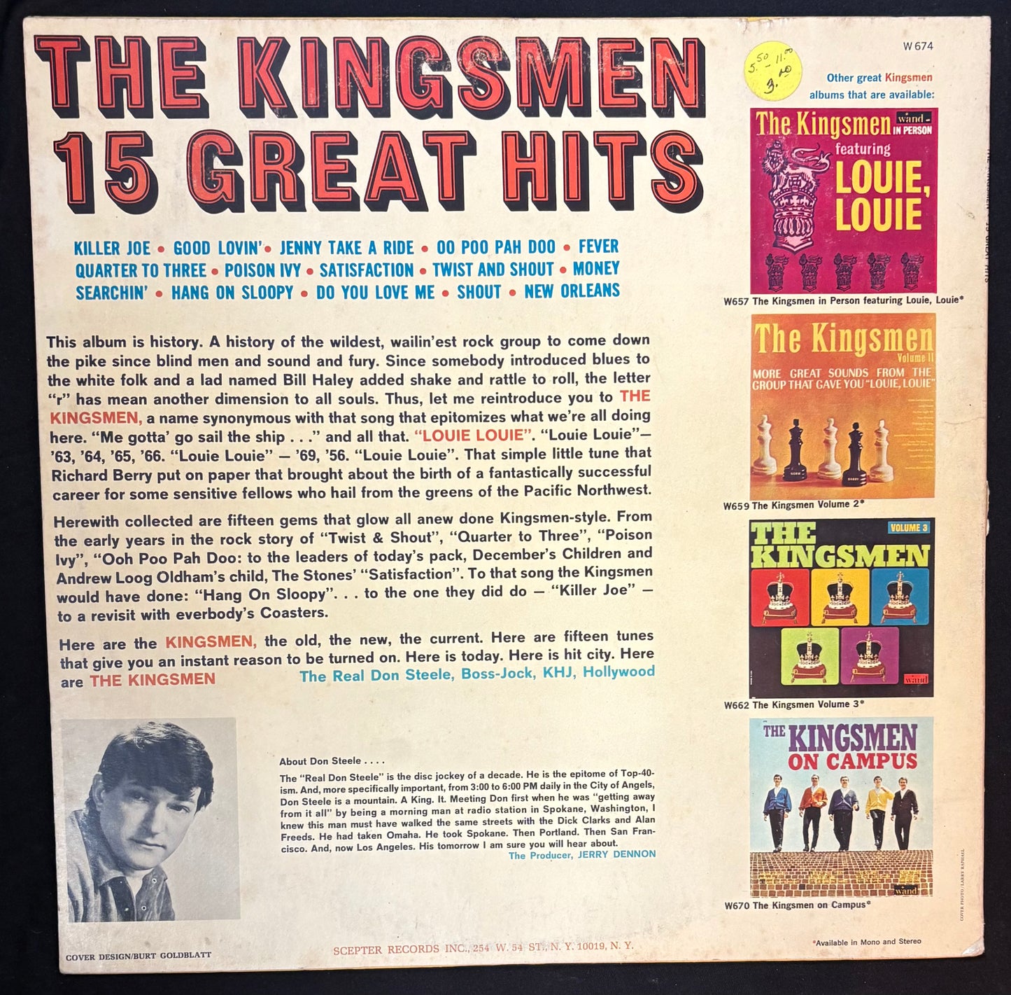 The Kingsmen - 15 Great Hits (JH)