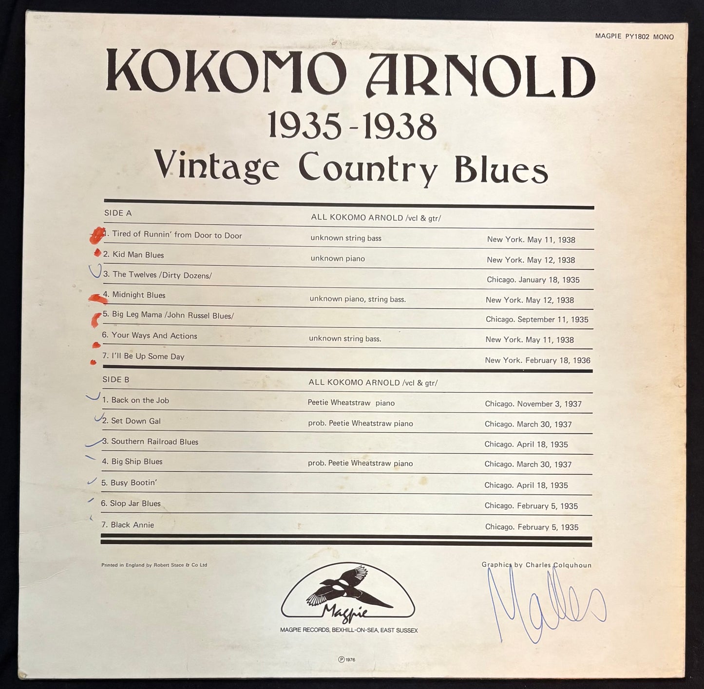 Arnold, Kokomo - “Set Down Gal, Quit your Low Down Ways” 1935-1938 (JK)