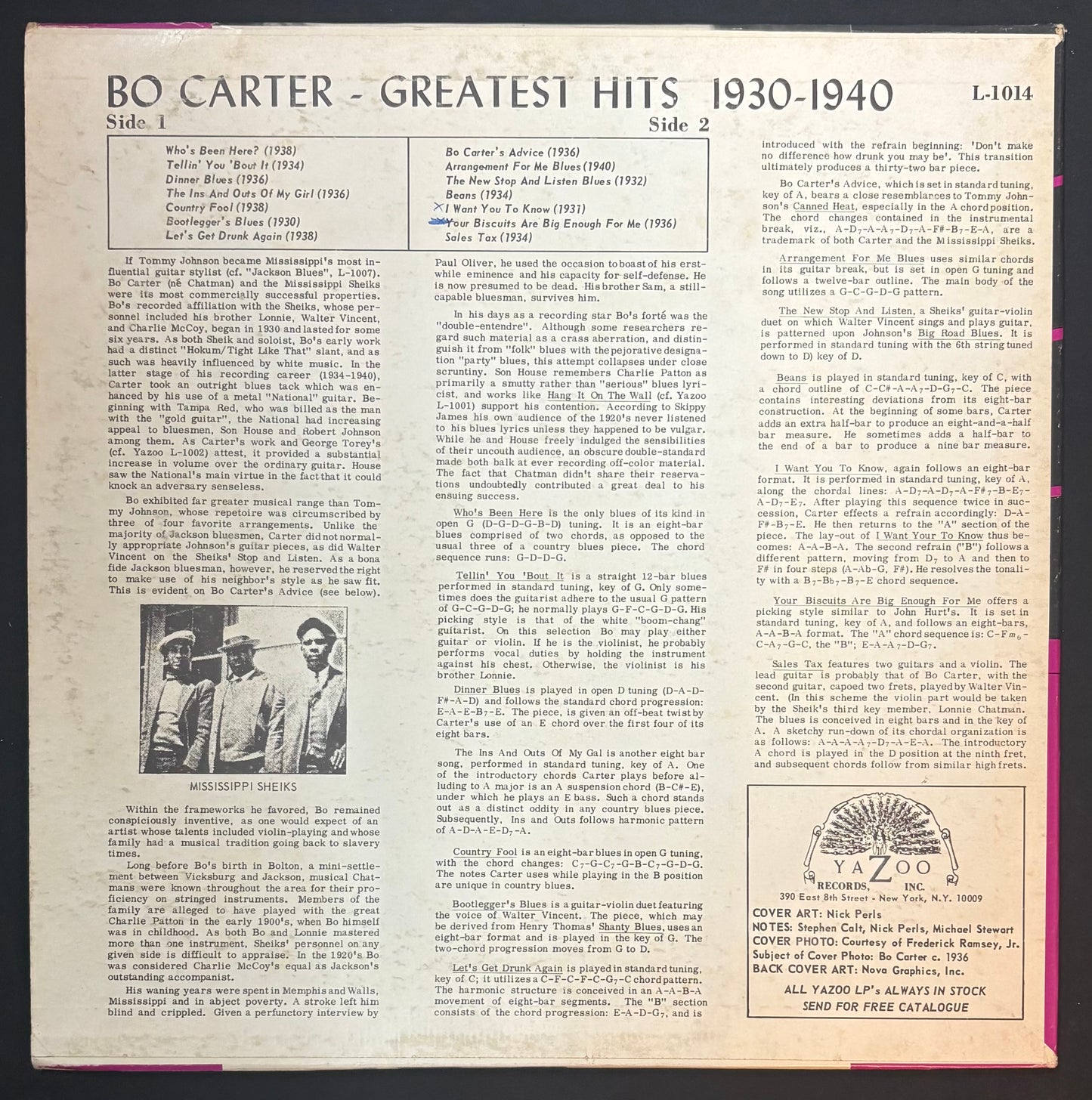 Carter, Bo - Greatest Hits 1930-1940 (JK)