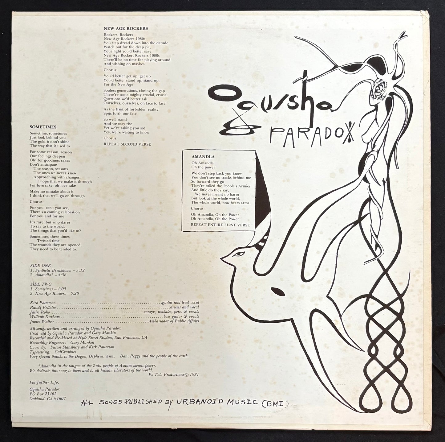 Oquisha Paradox - New Age Rockers (JK)