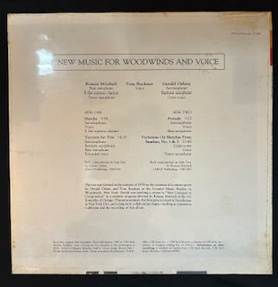 Compilation - Tom Buckner, Gerald Oshita, Roscoe Mitchell - New Music for Woodwinds and Voice (JK)