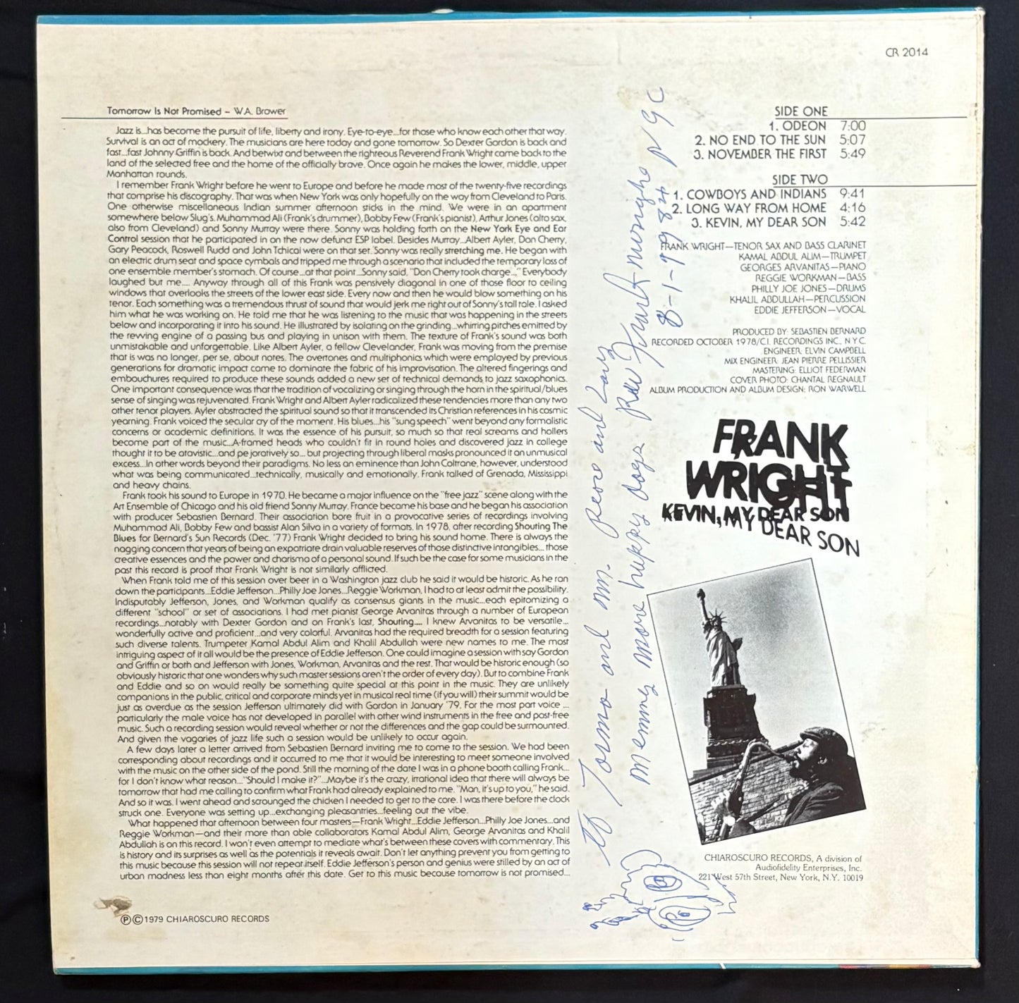 Wright, Frank - Kevin, My Dear Son (JK)