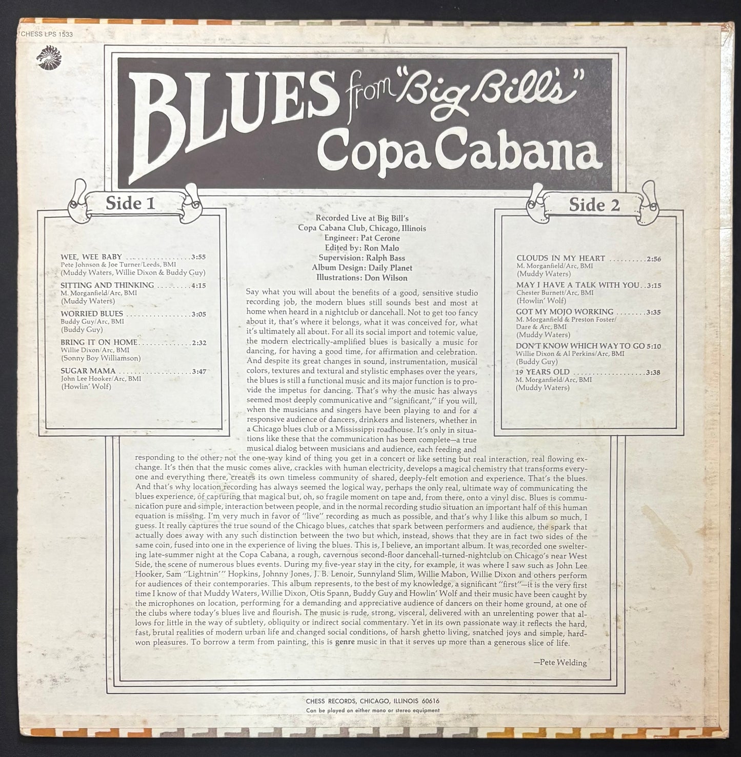 Compilation - Blues from “Big Bill’s” Copa Cabana (JK)