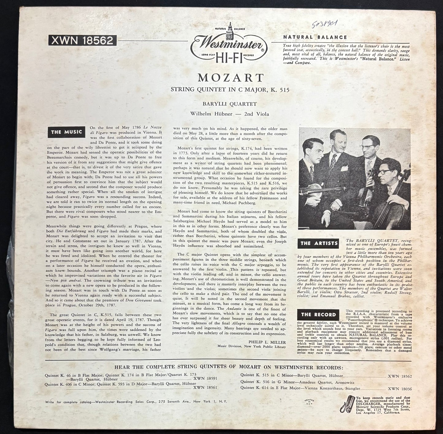 International: Mozart - Barylli Quartet (JK)