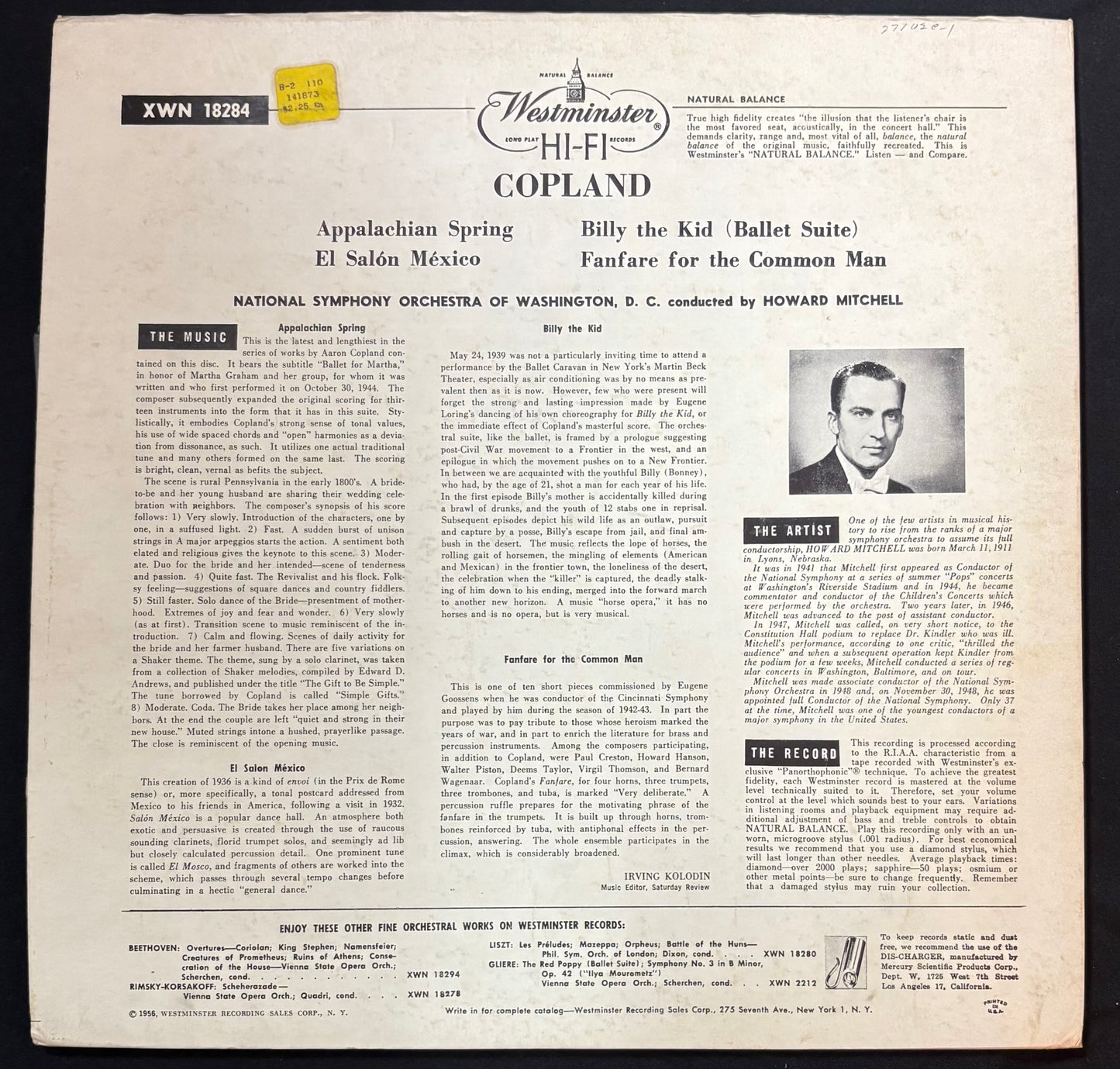 Copland, Aaron - Howard Mitchell Conducts National Symphony Orchestra Of Washington, D.C (JK)