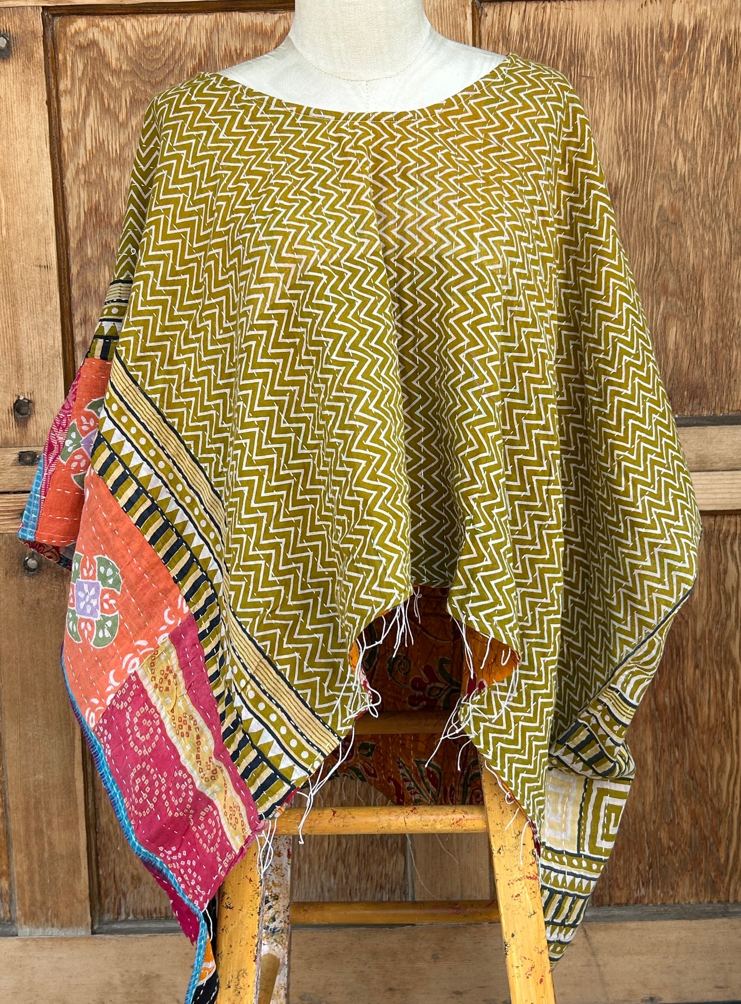 Blouse: Kantha Poncho (Various)