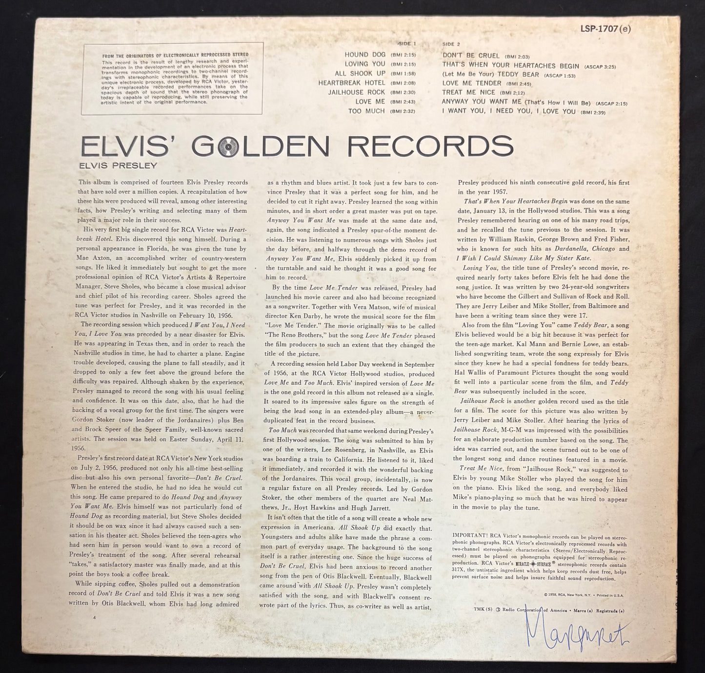 Presley, Elvis - Elvis' Golden Records (JK)