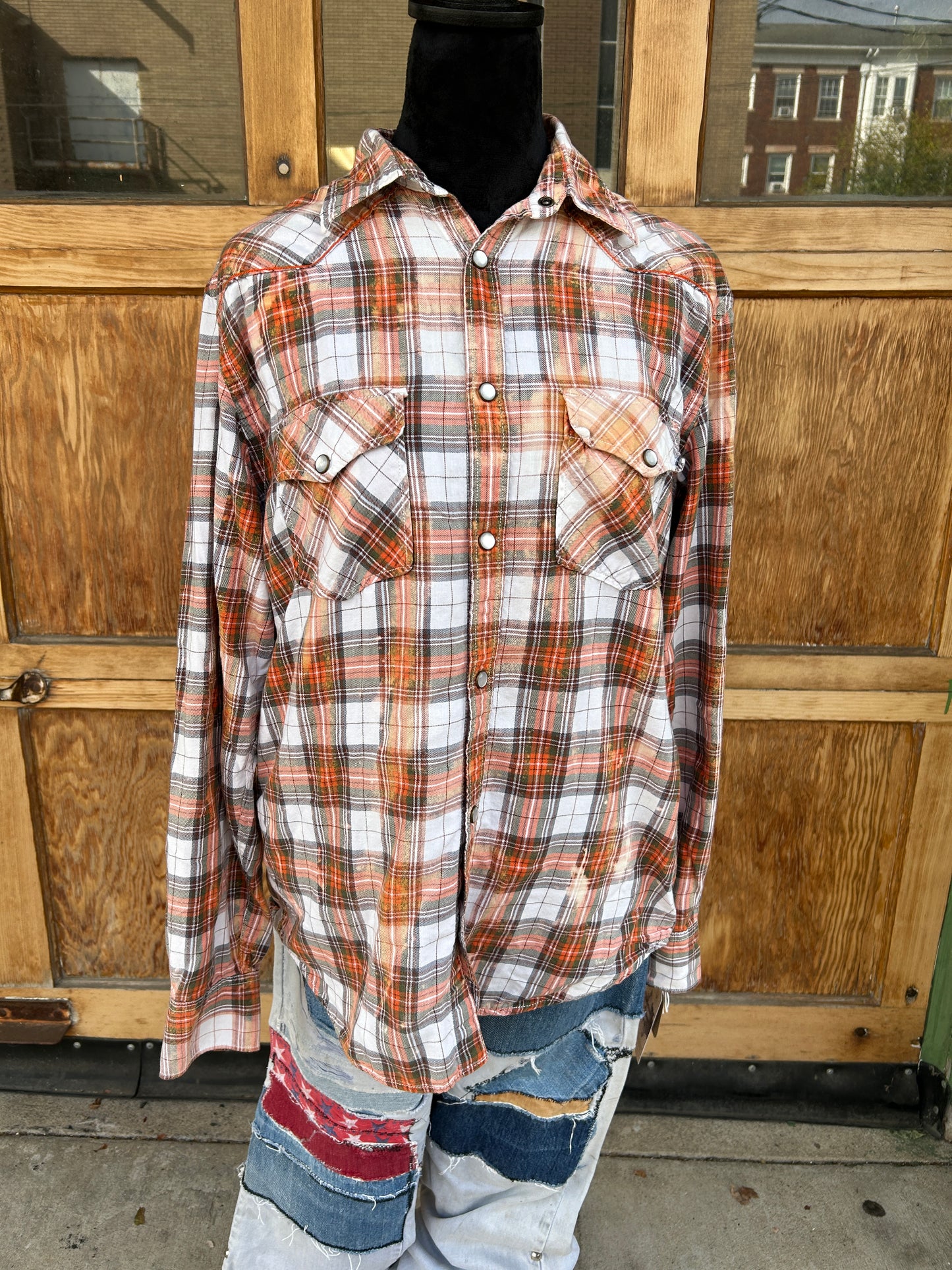 Flannels: Upcycled/Bleached
