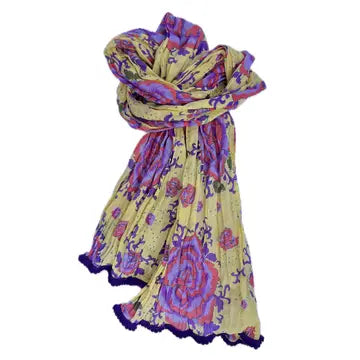 Scarf: Crinkled Cotton (Various Designs)