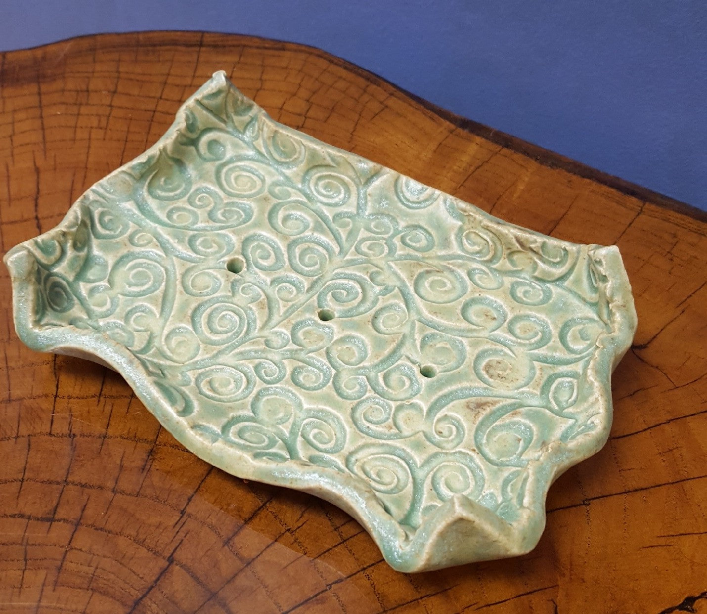 Soap Dish: Made by a local Artisan (Various Colors/Designs)