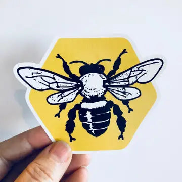 Sticker: Honeycomb bee sticker