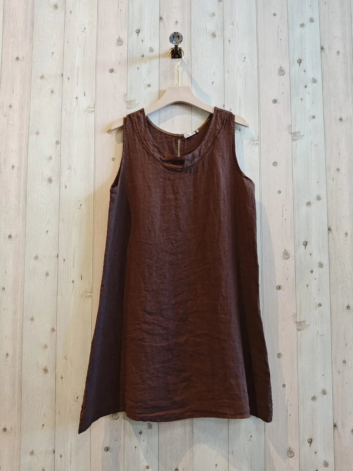 Dress: Sleeveless 100% Linen Dress (Two Colors)