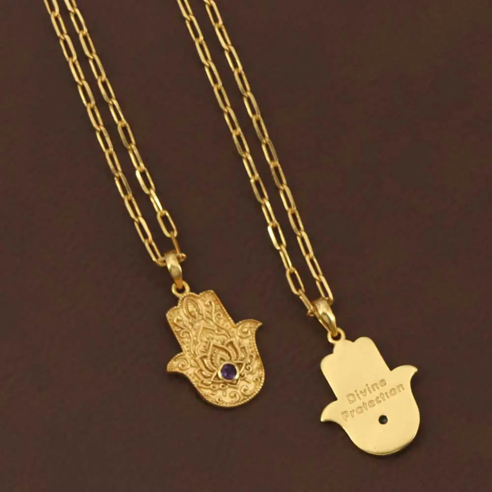 Necklace: Divine Protection Hamsa Hand