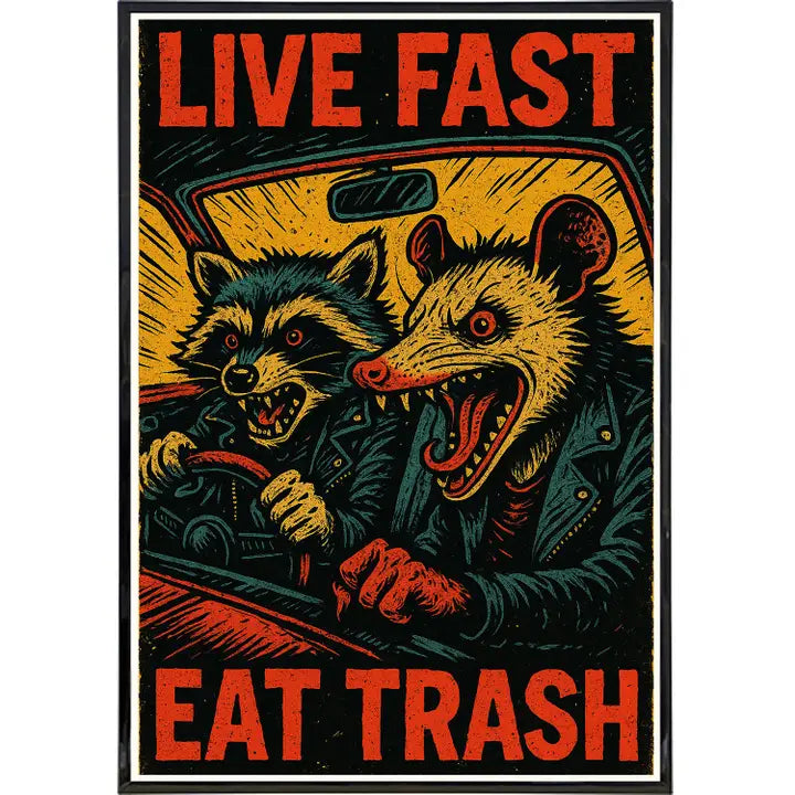 Art Print: Live Fast & Eat Trash