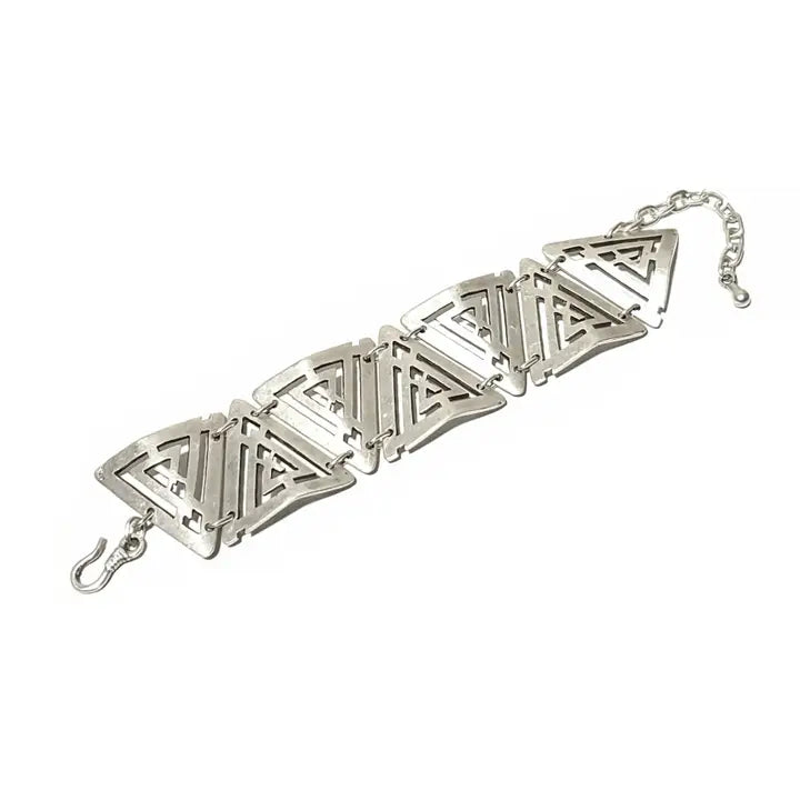 Bracelet: Pewter Triangles