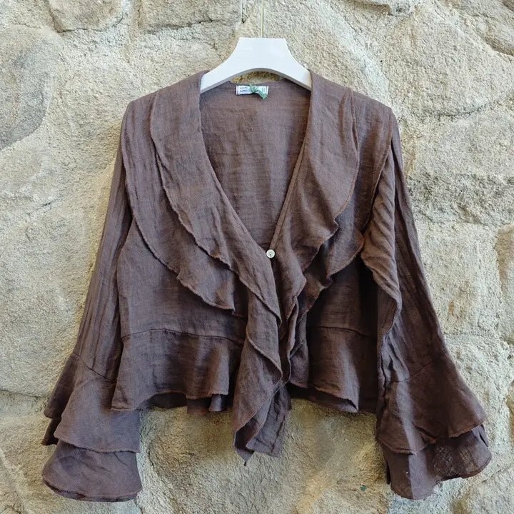 Blouse: Ruffled Flowy Blouse