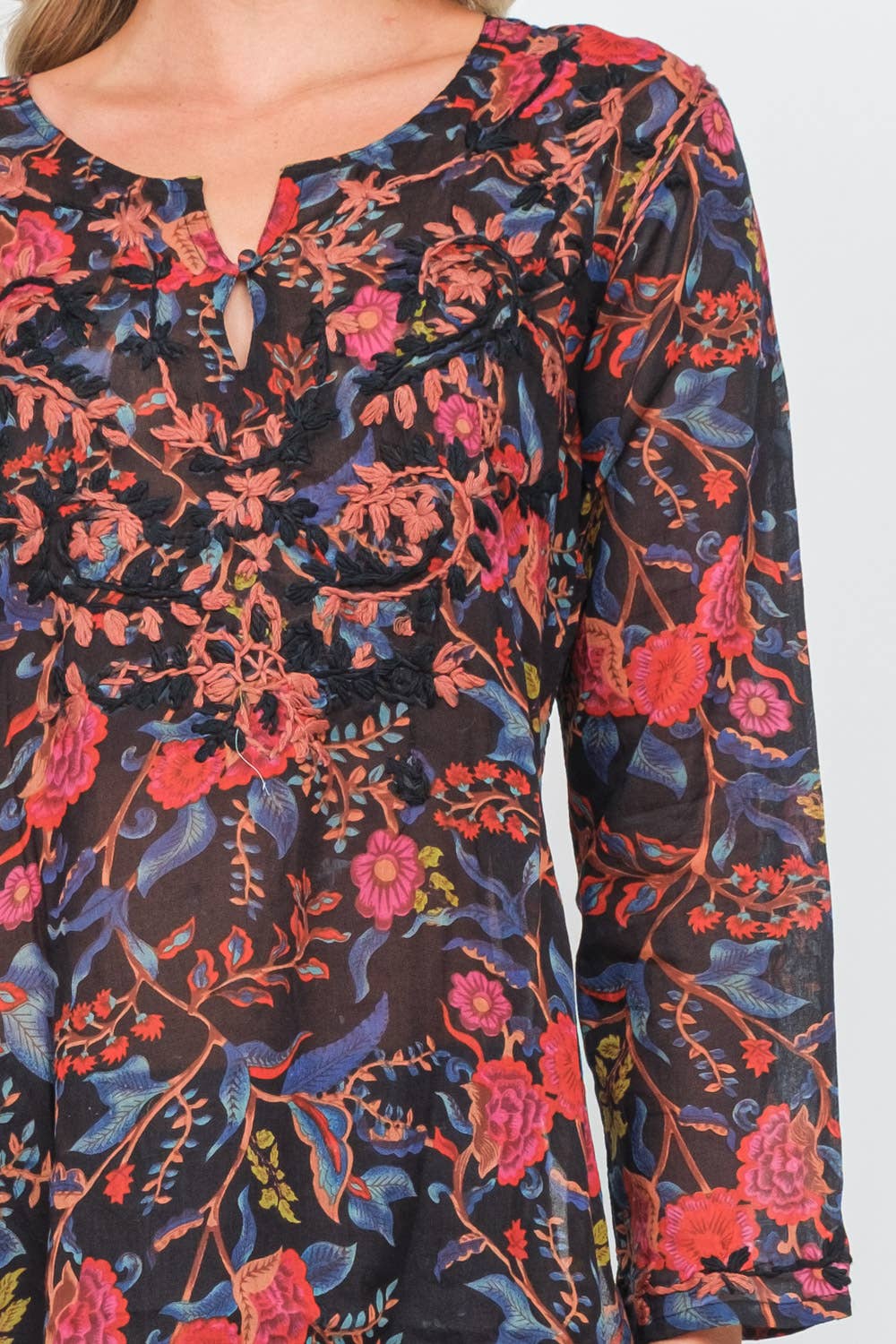 Tunic: Evie Printed Embroidered