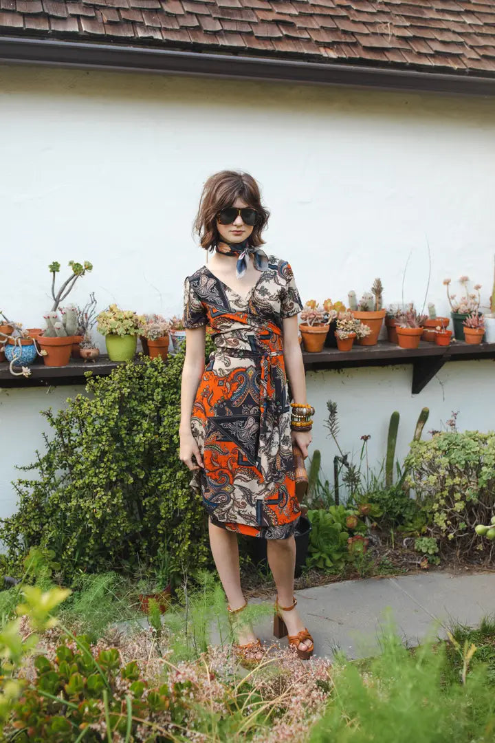Dress: Paisley Mosaic Wrap Dress