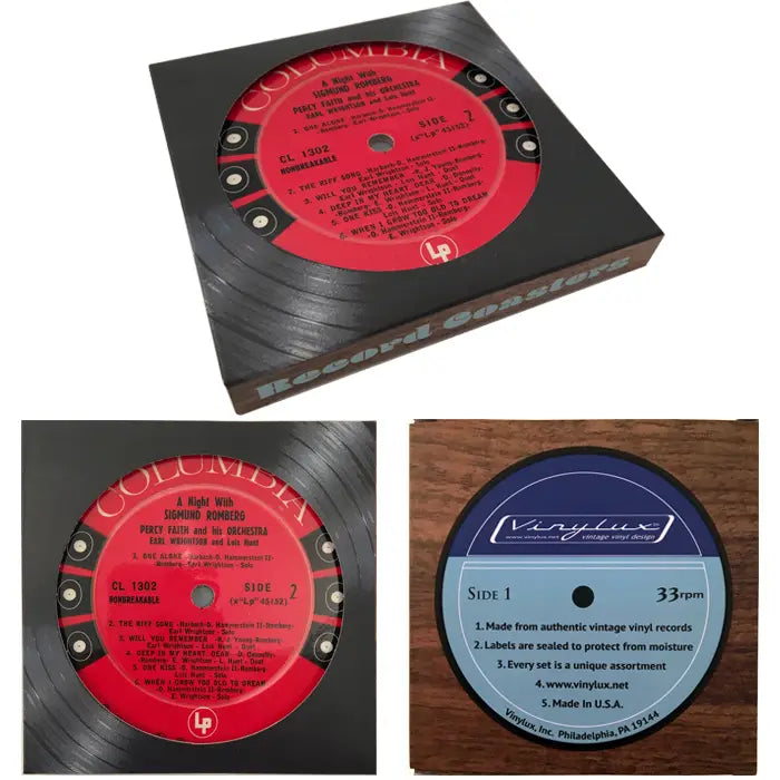 Coasters: Vinyl Record Label Coasters (Set of 6)