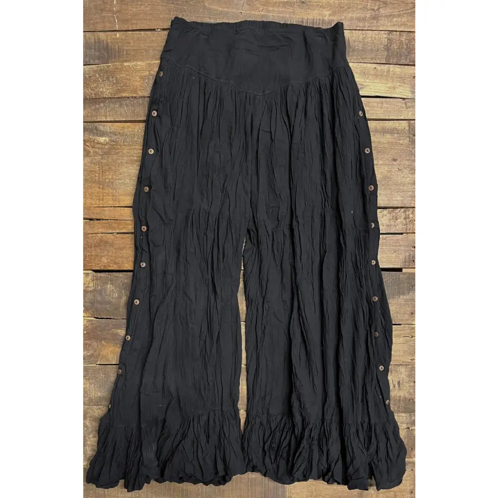 Pants: Midnight Cotton Palazzo