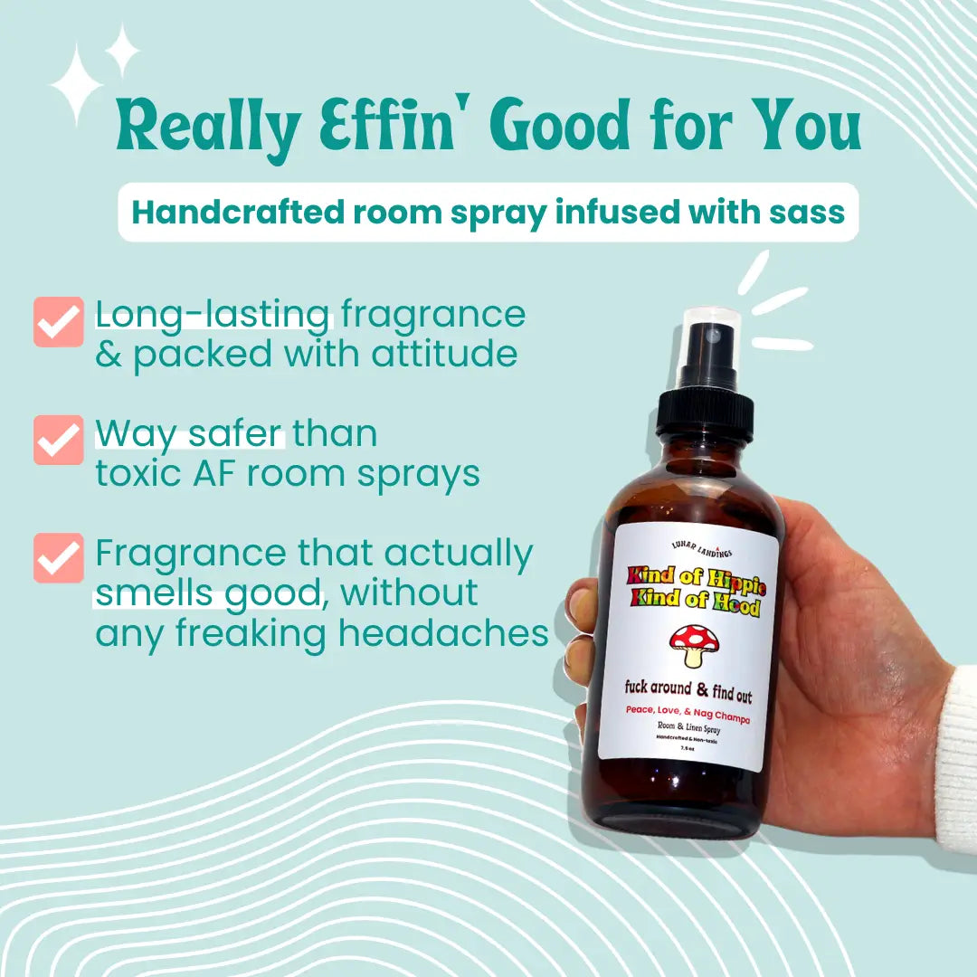 Room and Linen Sprays: Nag Champa "Kind of Hippie/Kind of Hood"
