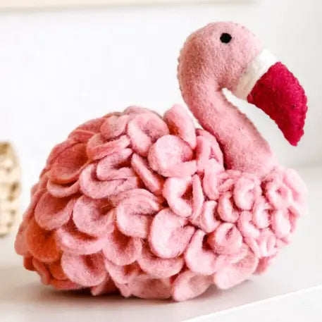 Doll: Felted Flamingo