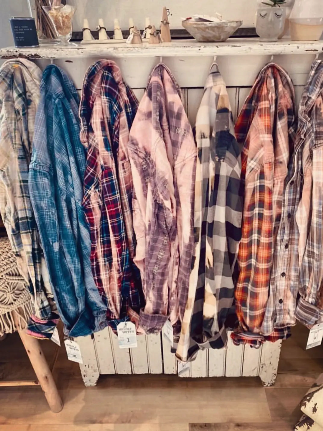 Flannels: Upcycled/Bleached