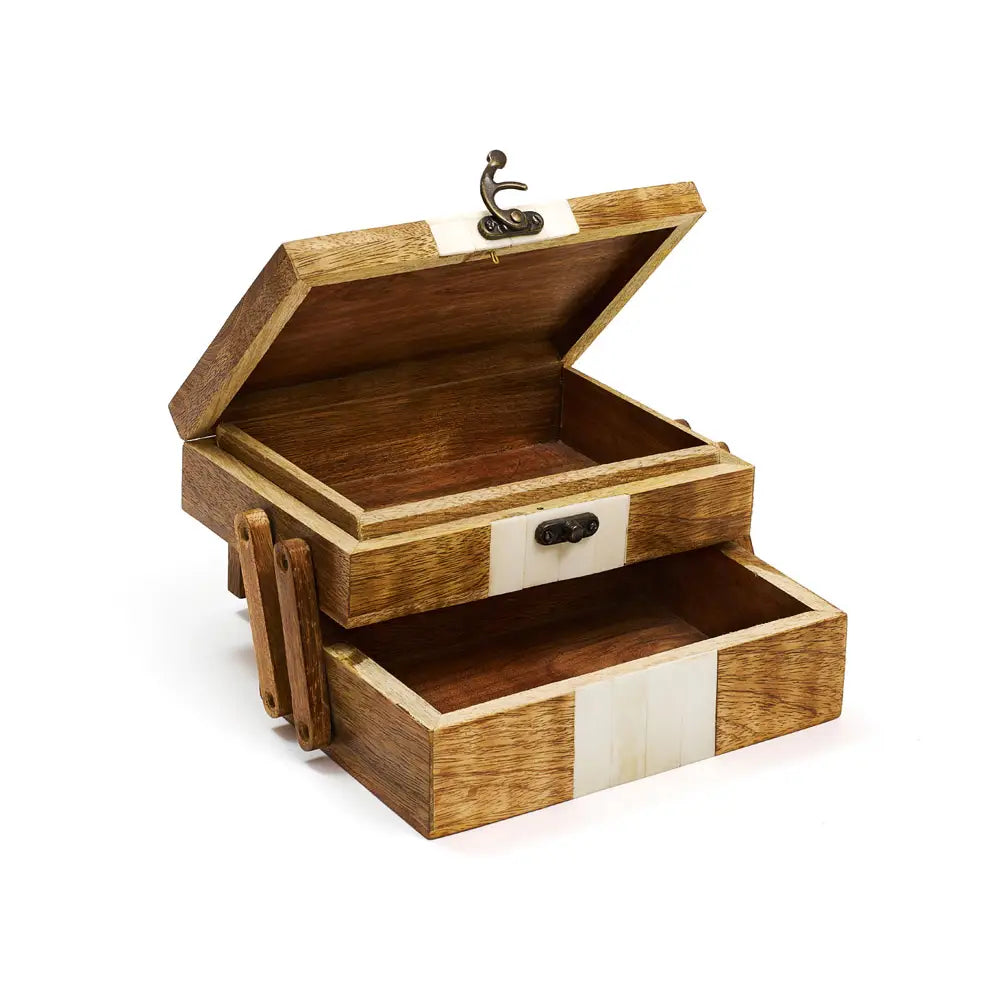 Box: Indukala Crescent Moon Tiered Jewelry Box