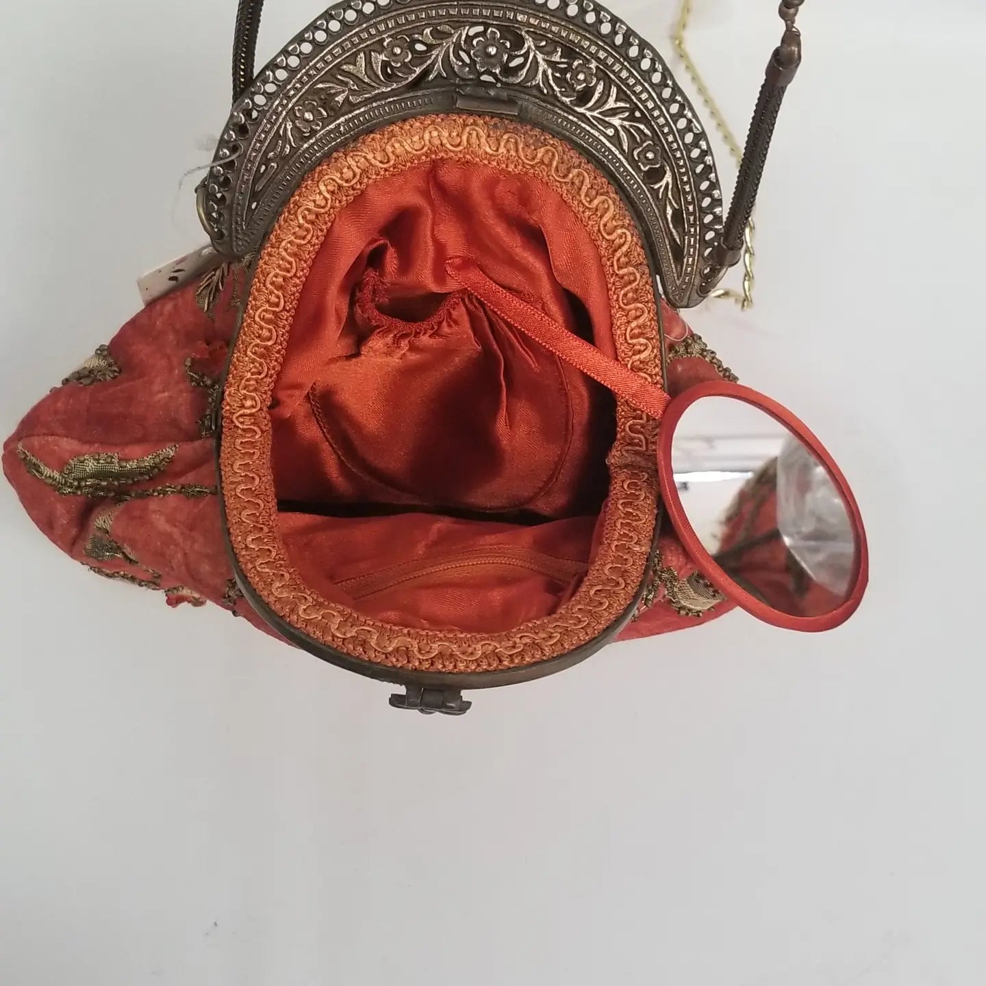 Vintage Purse: Orange Tapestry