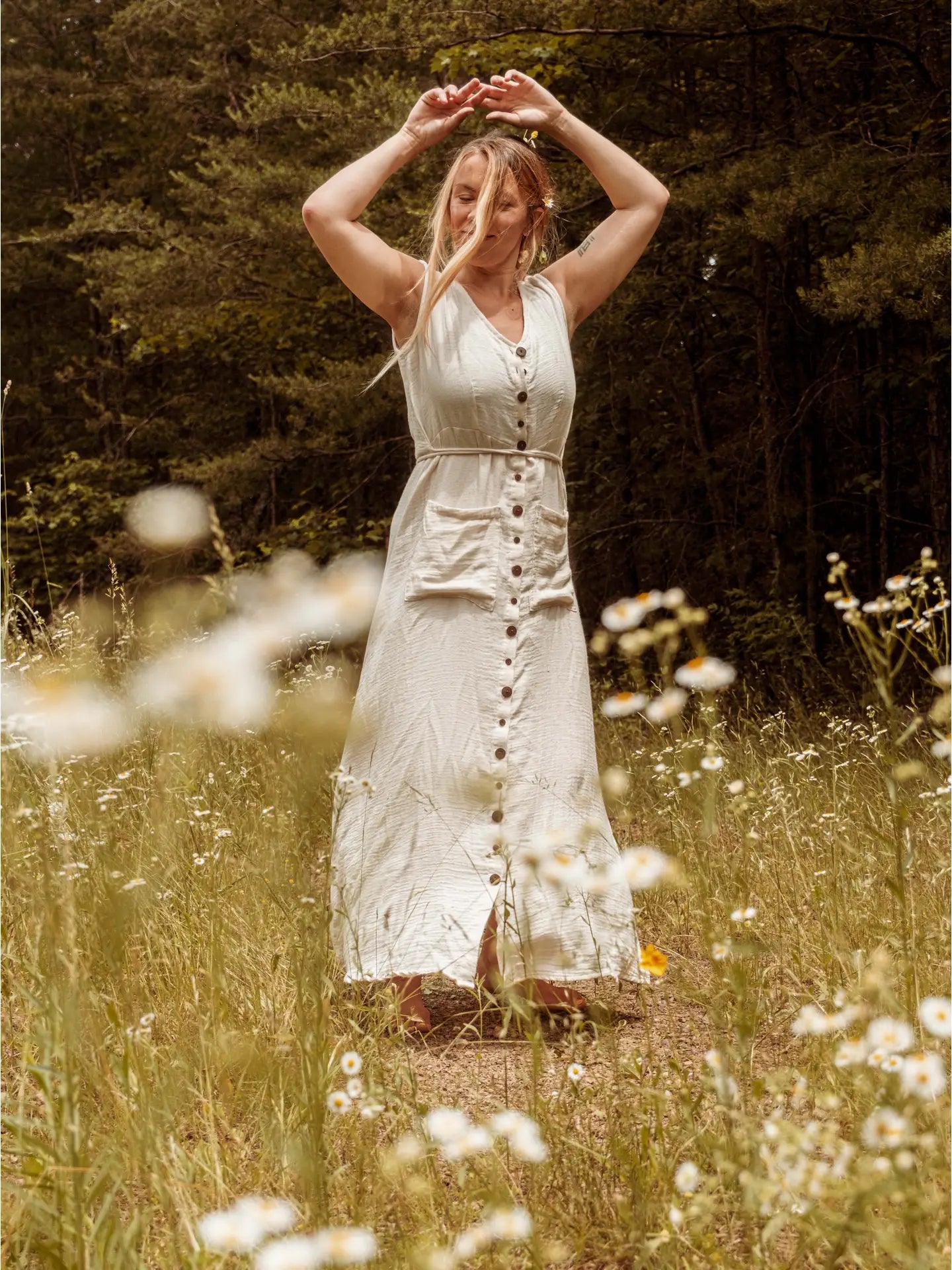 Dress: Organic Cotton Button Down