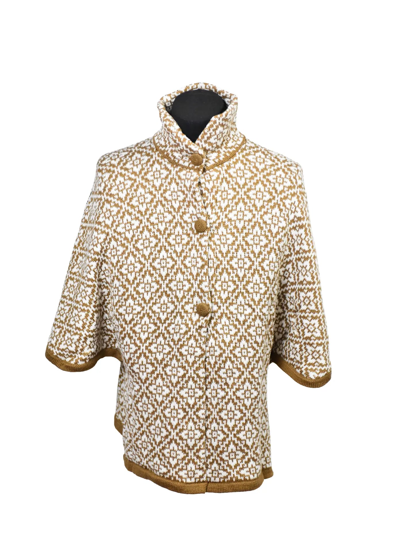 Cape: 100% Alpaca Knit Two Tone