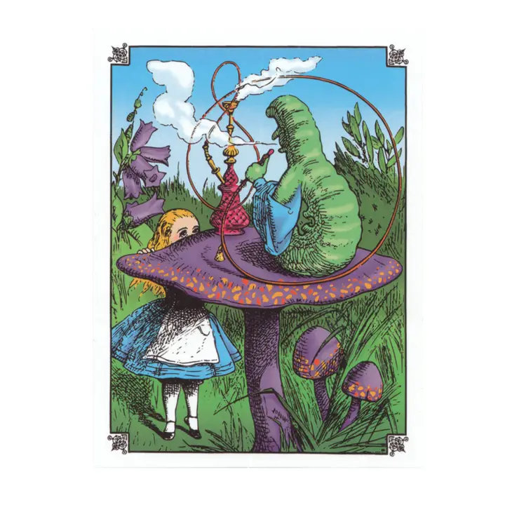 Sticker: Alice In Wonderland - Alice & The Caterpillar