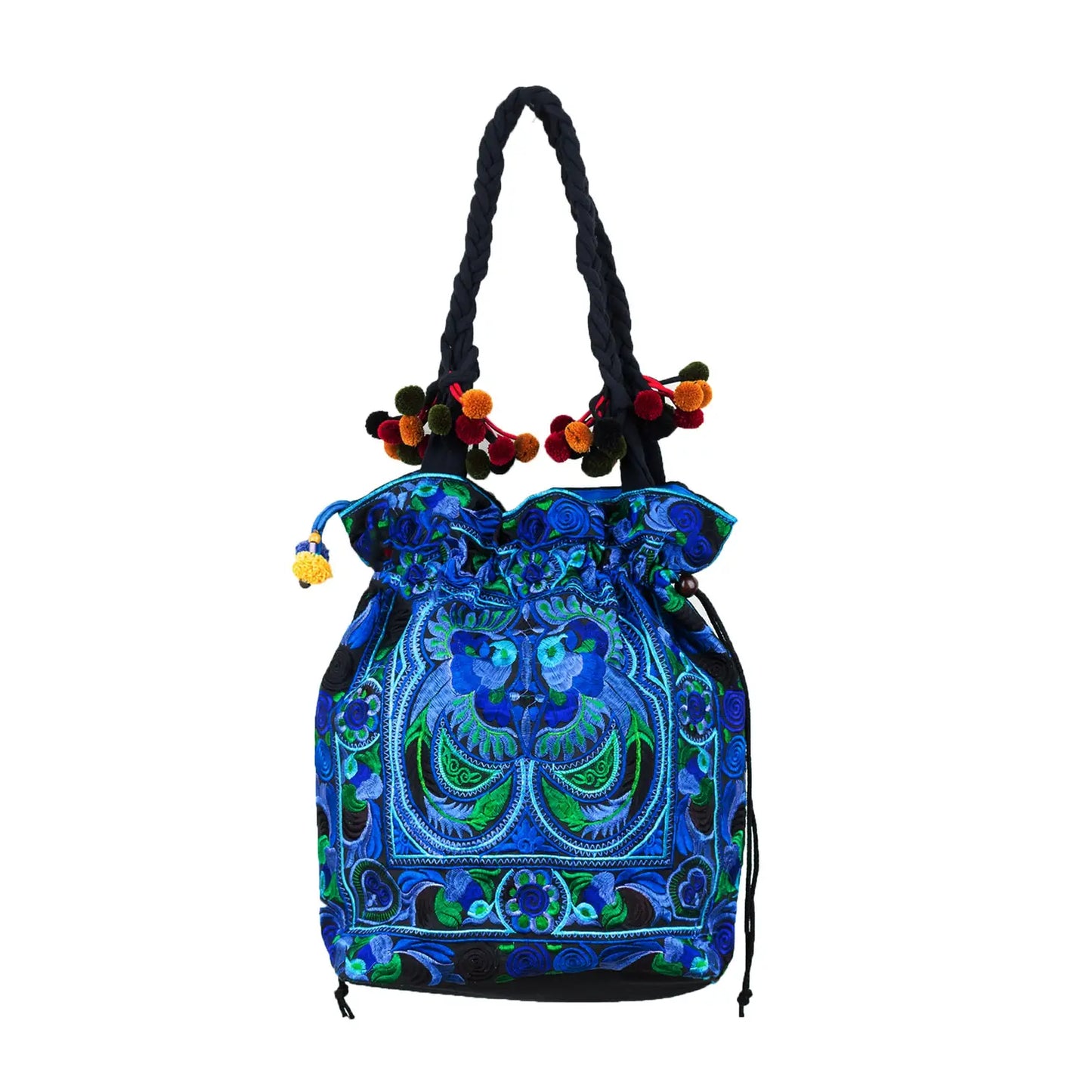 Tote: Embroidered Drawstring (Various Colors/Designs)
