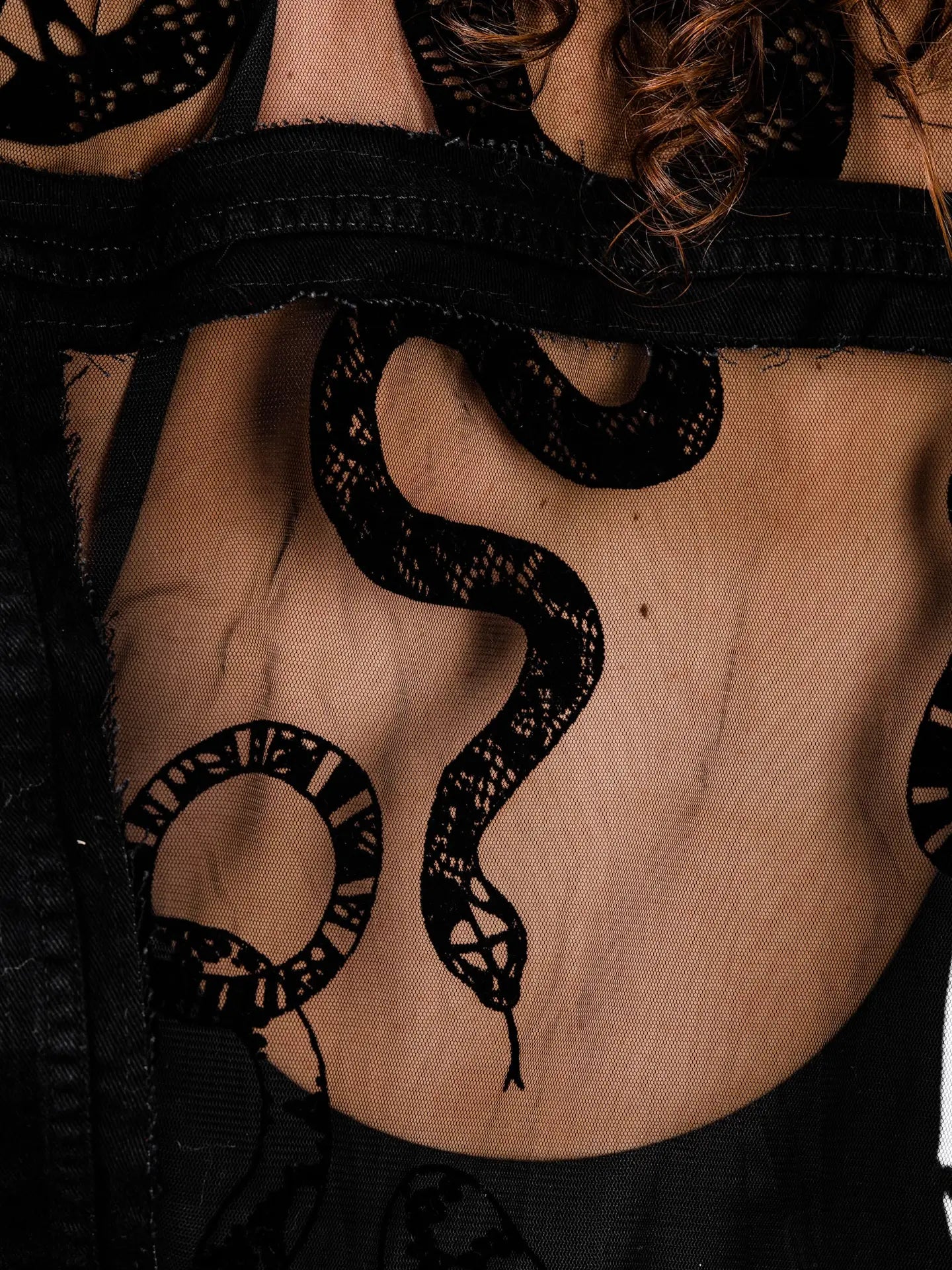 Jacket: The Snake Half Lace Denim Jacket