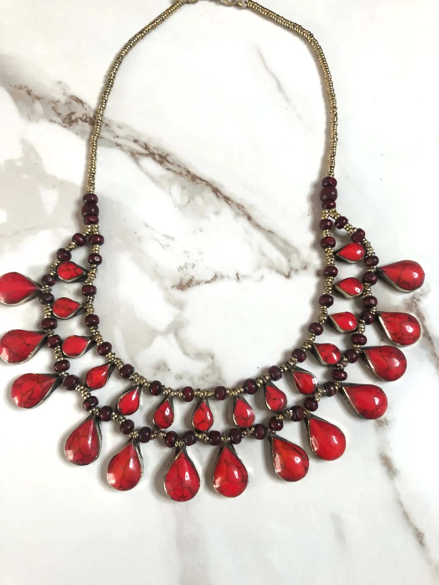 Necklace: Afghani Vintage 2 Layer Necklace