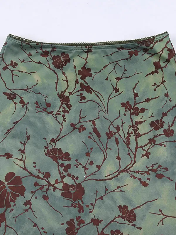 Skirt: Printed Floral Pencil